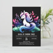 Invitation Boho Fun Horse Birthday (Debout devant)