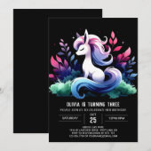 Invitation Boho Fun Horse Birthday (Devant / Derrière)