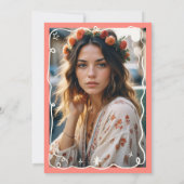 Invitation Boho fun quirky whimsical scribbles 30 anniversair (Dos)