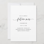 Invitation Boho Future Mme Photo Elle A Dit Oui Fête des mari (Dos)