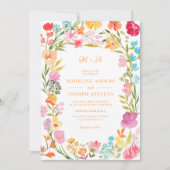 Invitation Boho Garden Summer Floral Photo QR Wedding (Devant)