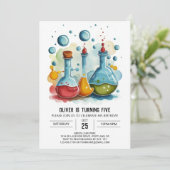 Invitation Boho Gear Potion Scientifique Anniversaire (Debout devant)