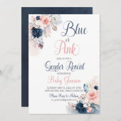 Invitation Boho Gender Reveal (Devant / Derrière)