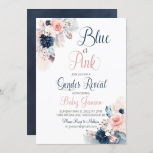 Invitation Boho Gender Reveal 