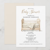 Invitation Boho Genre Neutral Nursery Baby shower (Devant / Derrière)