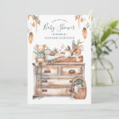 Invitation Boho Genre Neutre Baby Nursery Douche (Debout devant)