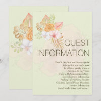 Boho géométrique Floral Information spéciale Maria