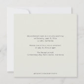 Invitation Boho Géométrique Or Réception de Verdure Seulement (Dos)