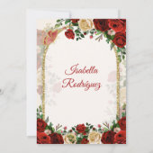 Invitation Boho Girl Burgundy Tres Añ os Bautizo 3e annivers (Dos)