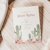 Invitation Boho Girls First Rodeo Cowgirl Anniversaire
