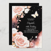 Invitation Boho Glam Digital 40e anniversaire (Devant / Derrière)