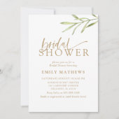 Invitation Boho Gold & Botanical Bridal Shower (Devant)