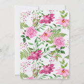 Invitation Boho Gold Rose Aquarelle Fête des mariées florale (Dos)