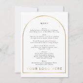 Invitation Boho Golden Arch Event Logo du MENU NUMÉRIQUE (Devant)