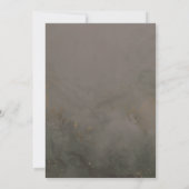 Invitation Boho Gothic Fall Party avec crâne et fleurs (Dos)