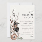 Invitation Boho Gothique Rouille Noir Botanique Couples Douch (Devant)