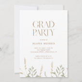 Invitation Boho Graduate Arch Rose et Green Graduate Photo (Dos)