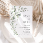 Invitation Boho Green Botanical Enregistrer La Date Invitatio