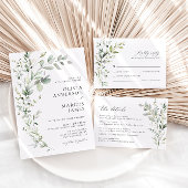 Invitation Boho Green Botanical Enregistrer La Date Invitatio