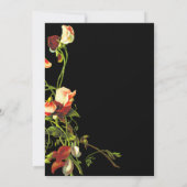 Invitation Boho Green Bourgogne Rose Black Floral Mariage (Dos)