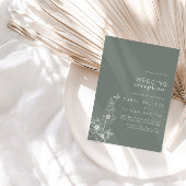 Invitation Boho Green Destination Floral Mariage Réception