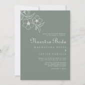 Invitation Boho Green Destination Floral Nuestra Boda (Devant)