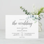 Invitation Boho Green Eucalyptus Mariage (Debout devant)