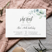 Invitation `Boho Green Eucalyptus Sweet 16