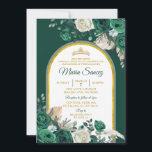 Invitation Boho Green Gold Floral Mexicain Quinceañera<br><div class="desc">Boho Green Gold Floral Mexicain Quinceañera Invitation</div>