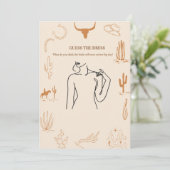 Invitation Boho Guess la mariée robe mariée jeu de douche nup (Debout devant)