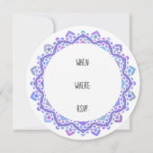 Invitation Boho Gypsy Purple Mandala (Dos)
