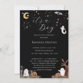 Invitation Boho Halloween C'est un Baby shower garçon (Devant)