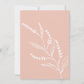 Invitation Boho Hand-drawn Wildflower Blush Pink Baby Shower (Dos)
