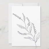 Invitation Boho Hand-drawn Wildflower White Grey Baby Shower (Dos)