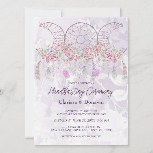 Invitation Boho Handfascher Triple Moon Dreamcatcher (Devant)