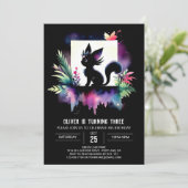 Invitation Boho Happy Chat Anniversaire (Debout devant)