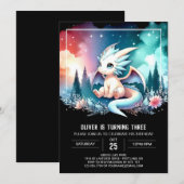 Invitation Boho Happy Dragon Anniversaire (Devant / Derrière)