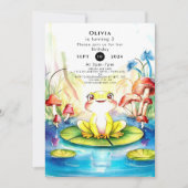Invitation Boho Happy Frog Anniversaire (Devant)