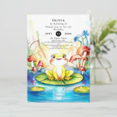 Invitation Boho Happy Frog Anniversaire (Debout devant)