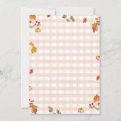 Invitation Boho He ou She Citrouille Genre Reveillez Automne (Dos)