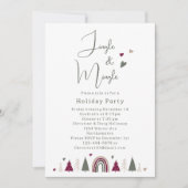 Invitation Boho Hearts Jingle et Mingle Holiday Party (Devant)
