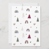 Invitation Boho Hearts Jingle et Mingle Holiday Party (Dos)