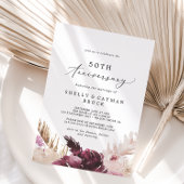 Invitation Boho Herbe de Pampas 50e Anniversaire de Mariage