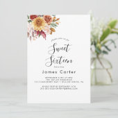 Invitation Boho Herbe de Pampas Anniversaire Sweet Seize (Debout devant)