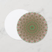 Invitation Boho Hippie Funky Trippy Orné Mandala de Noël (Devant / Derrière)