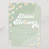 Invitation Boho Hippy Vibes Sage Green Festival Fête des mari (Devant / Derrière)