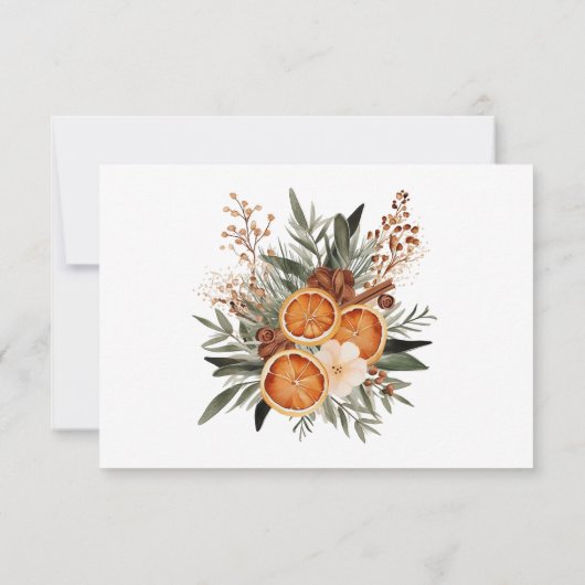 Invitation Boho hiver Détails du mariage (Dos)