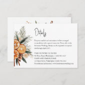 Invitation Boho hiver Détails du mariage (Devant / Derrière)