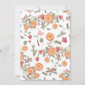 Invitation Boho Hiver Séché Agrumes Baby shower Floral (Dos)