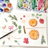 Invitation Boho Hiver Séché Citrus Fête des mariées Florale